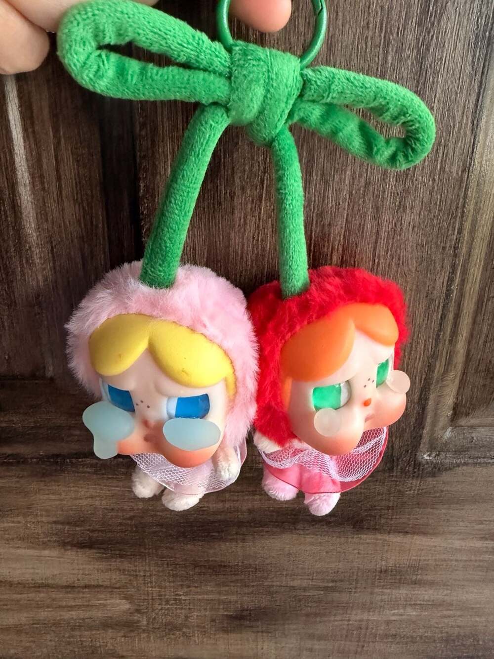 POP MART Crybaby Crying For Love Love You Cherry Plush Figure Pendant - Picture 2 of 8